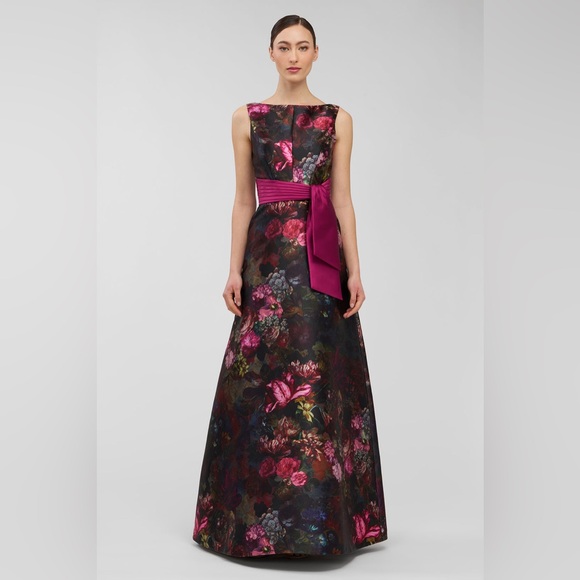 new Kay Unger Nicoletta gown in Mulberry multi combo